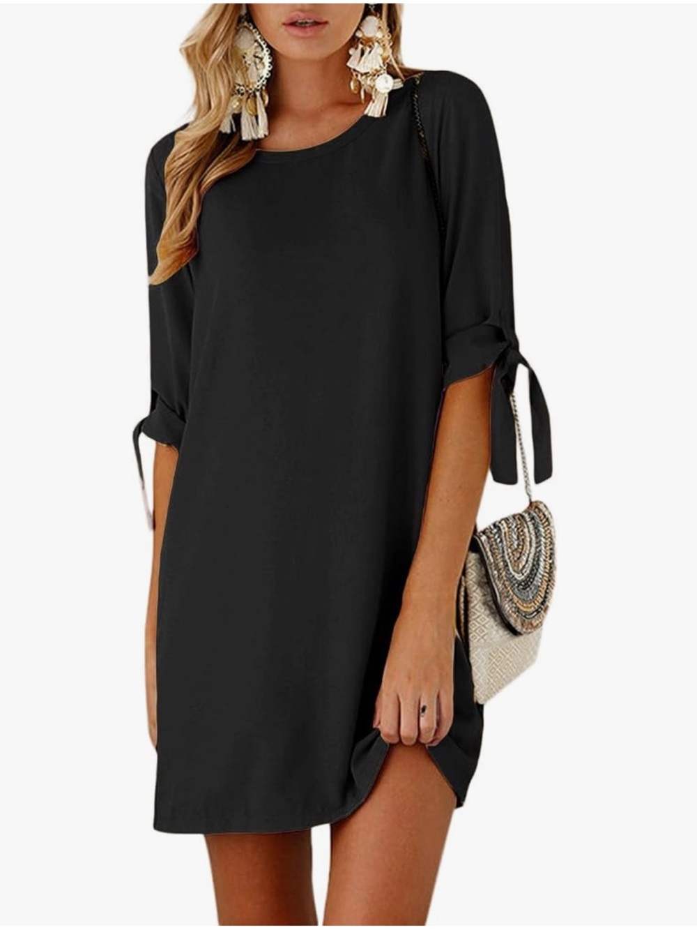 NWOT Long-Sleeve Black Shirt Dress